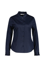 Bluse aus Baumwolle - 19-marine - Blau