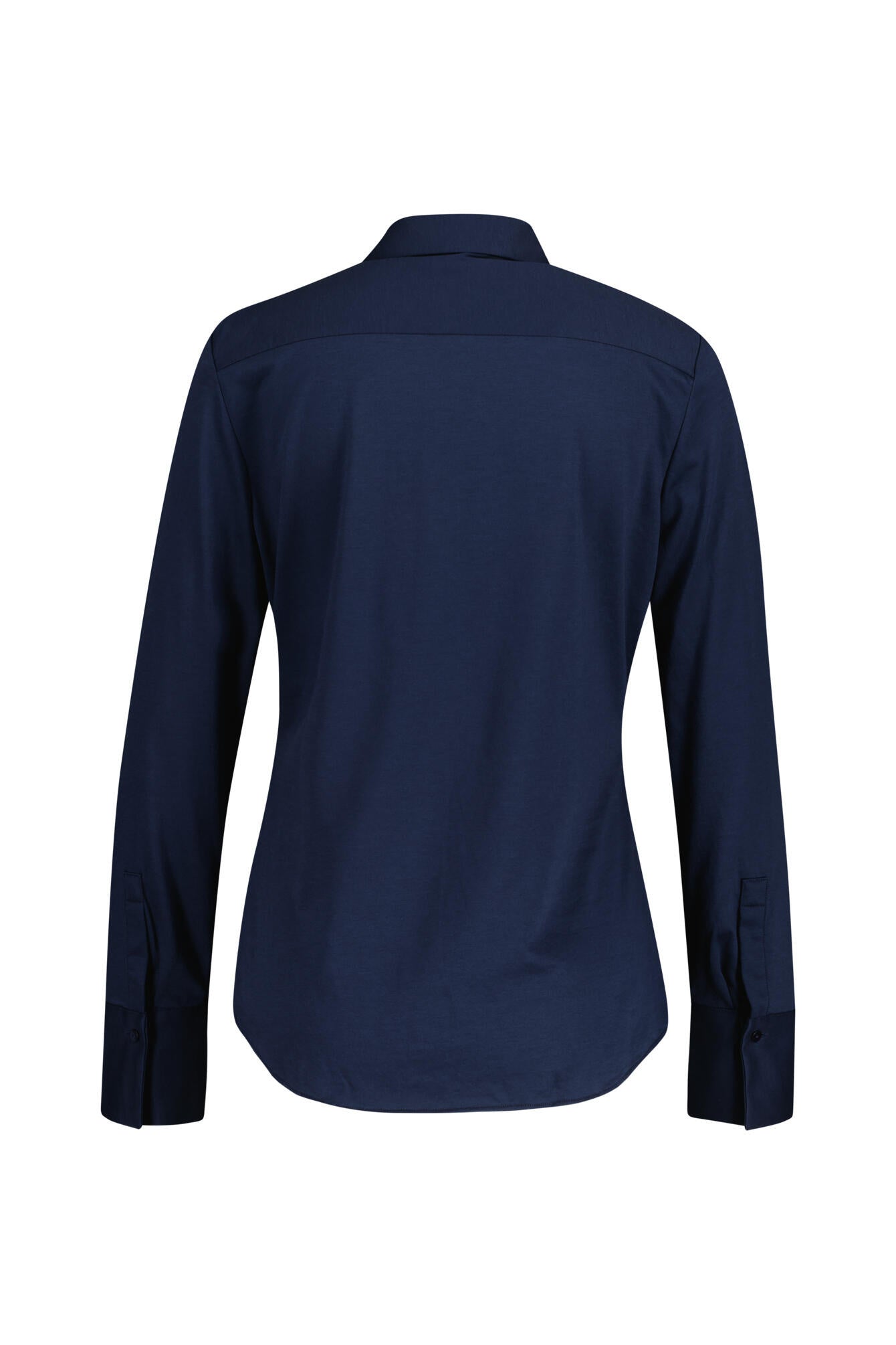 Jersey-Bluse aus Baumwollmix - 19-marine - Blau