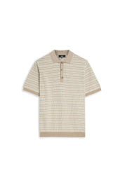 Poloshirt gestreift aus Baumwollmix - 22-hellbraun - Beige