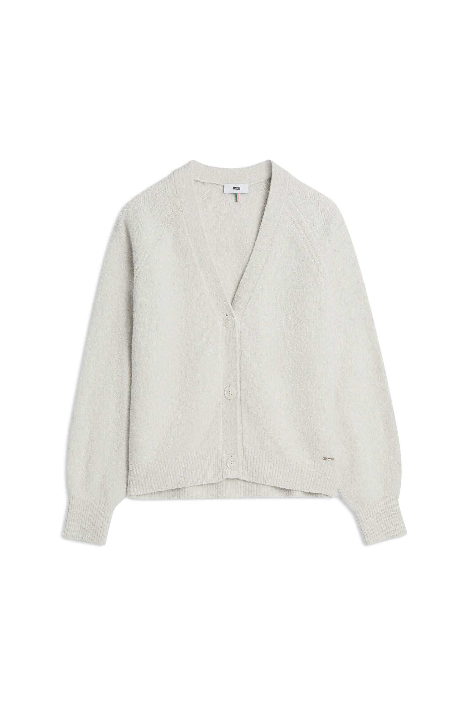 Strickjacke - 10-hellbeige - Grau