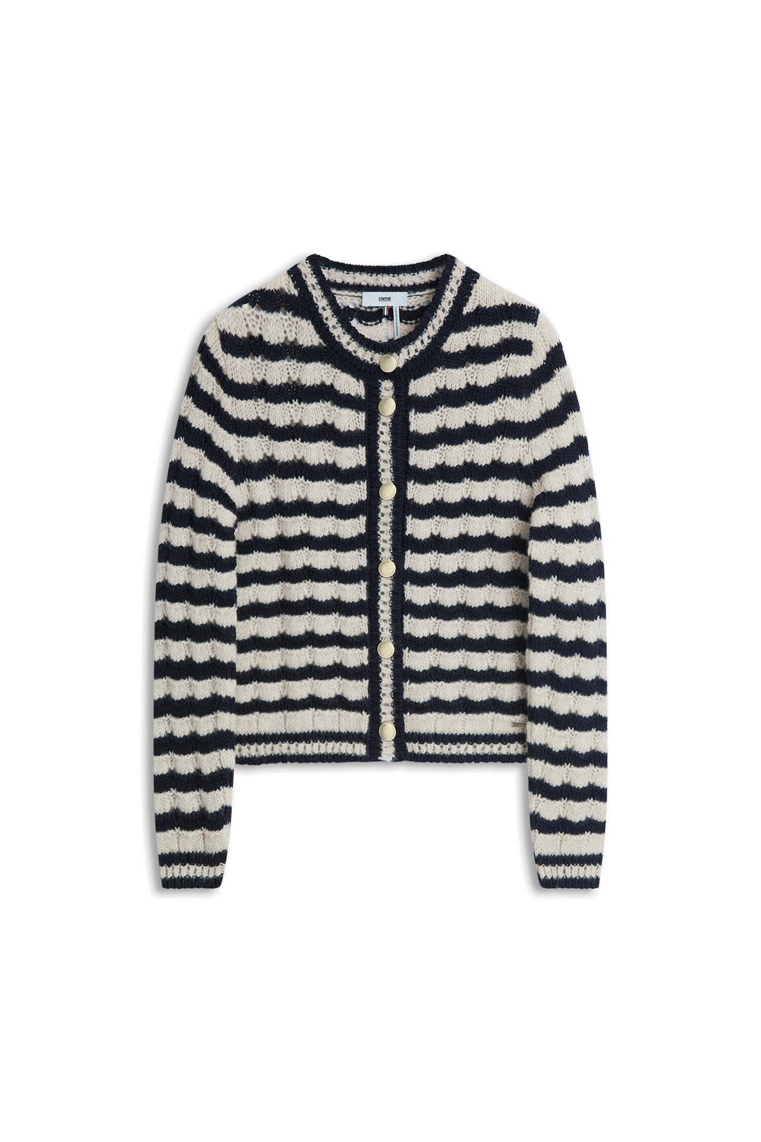 Strickjacke CICHANO aus Wollmix - 69-dunkelblau - Blau