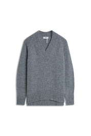 Strickpullover aus Wollmix - 92-hellgrau - Grau
