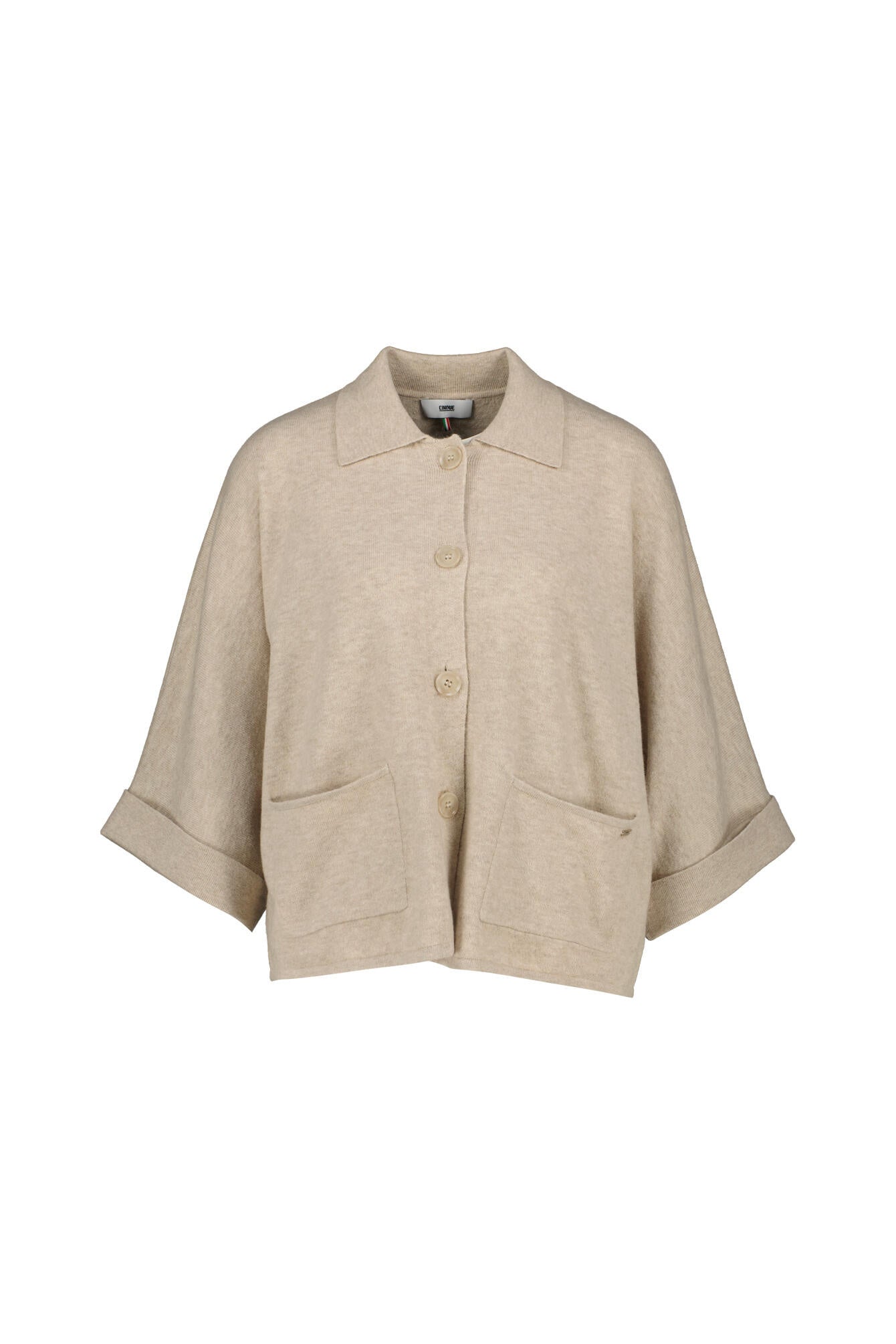 Strickcardigan CIOLLA aus Baumwollmix - 12-hellbeige - Beige