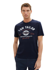 T-Shirt mit Logoprint - 10668-sky captain blue - Blau