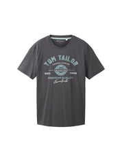 T-Shirt mit Logoprint - 10899-Tarmac Grey - Grau