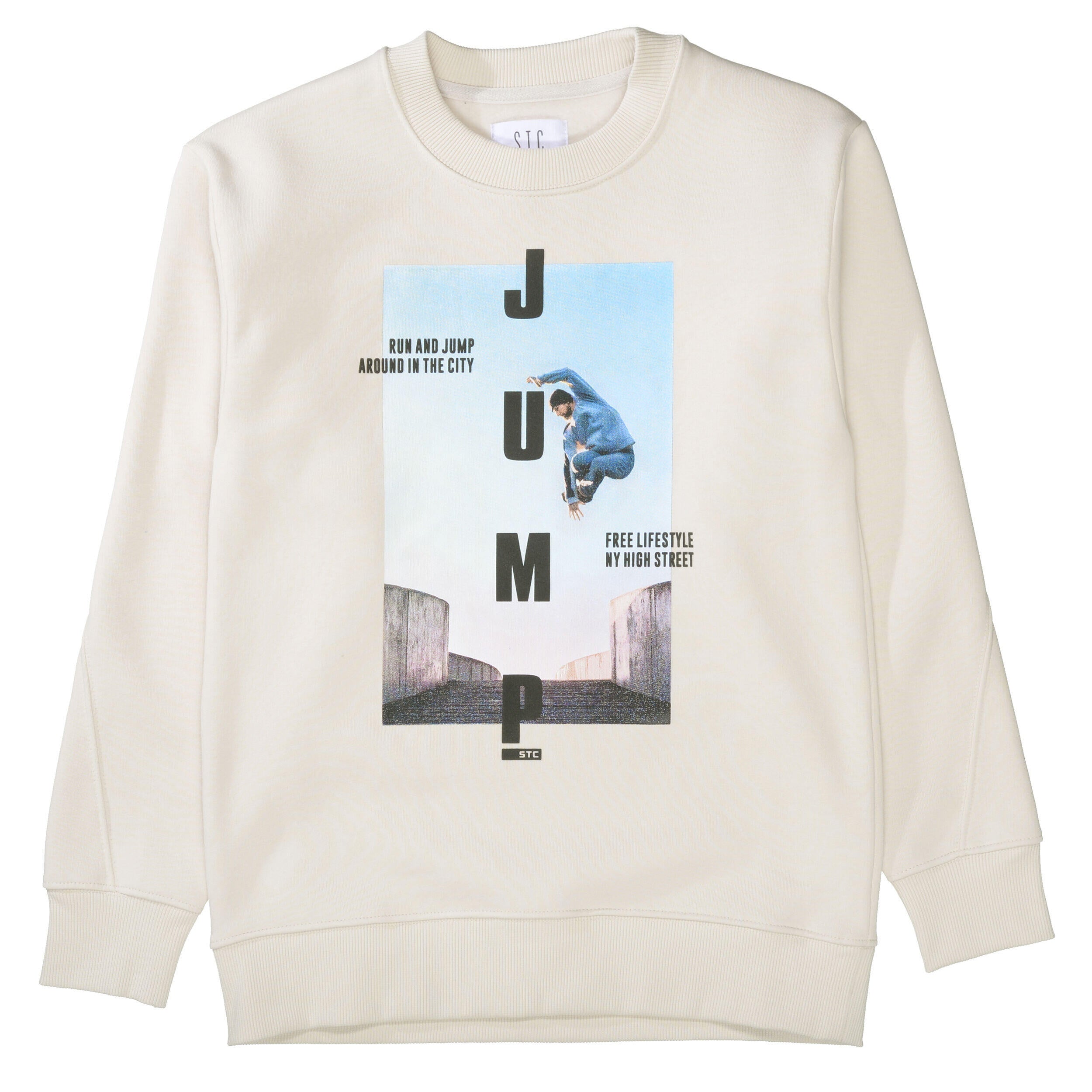 Sweatshirt mit Print - 216 SOFT NATURE - Creme