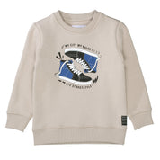 Sweatshirt mit Print - 204 GREIGE - Beige