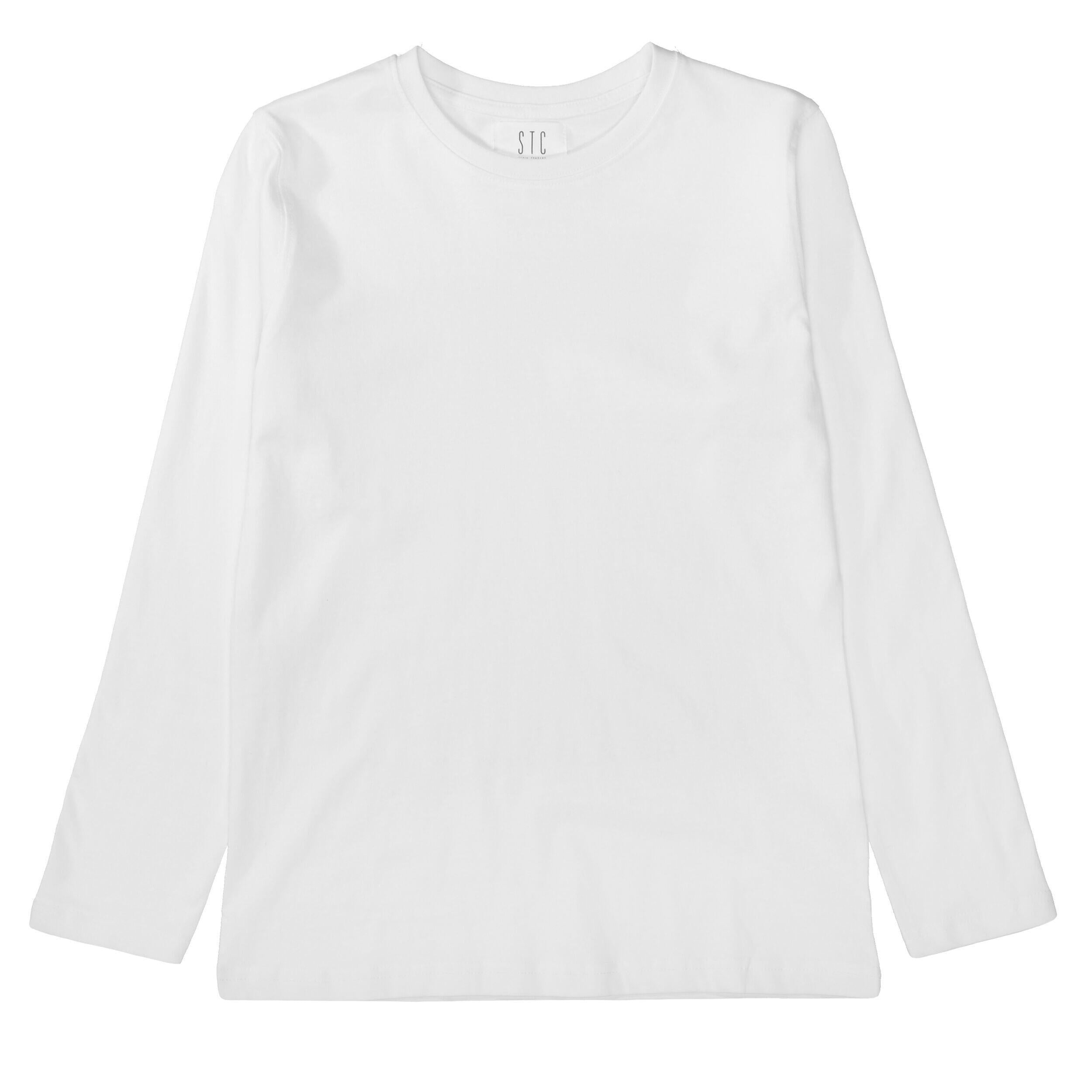 Langarmshirt aus Baumwolle - 100 WEISS - Weiß