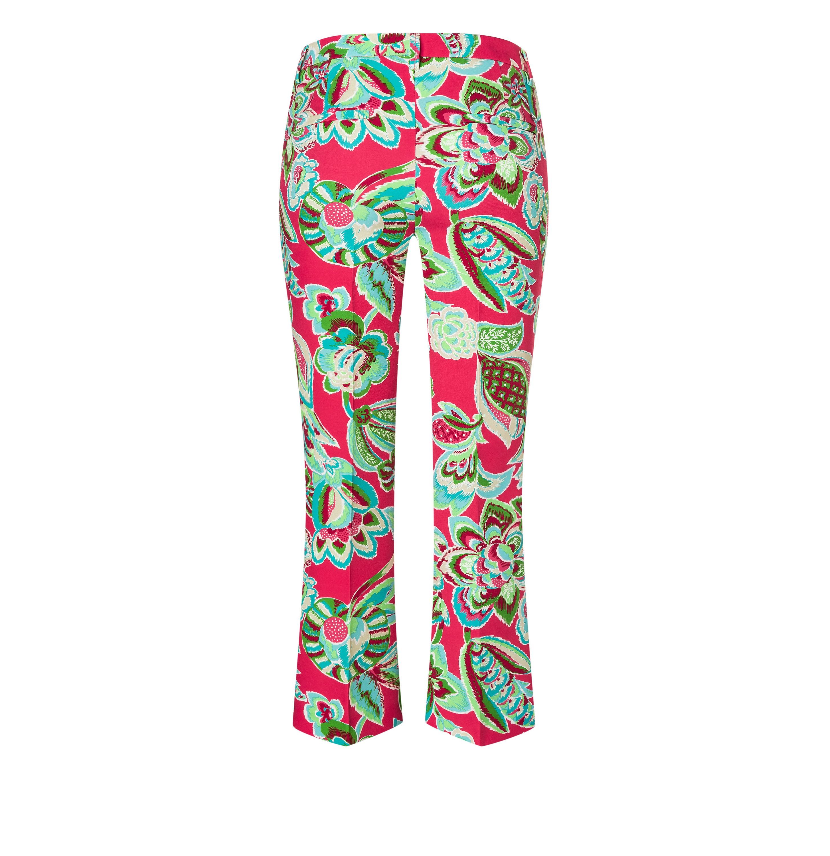 Lässige Hose mit abstraktem Muster - 896B light red pink printed - Pink | Grün | Blau