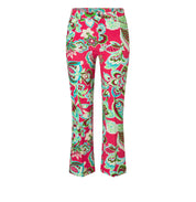 Lässige Hose mit abstraktem Muster - 896B light red pink printed - Pink | Grün | Blau