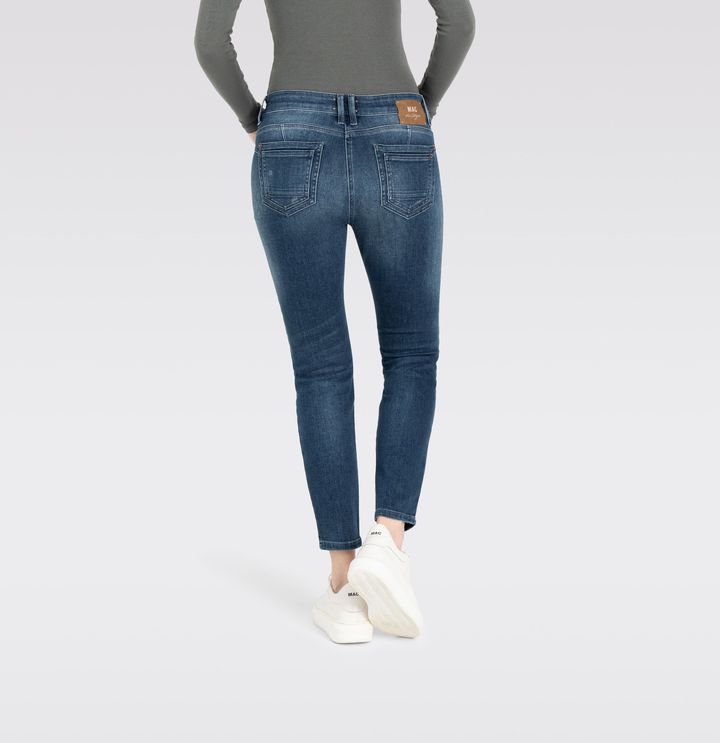 Jeans Skinny Fit - D611 shadow destroyed wash - Blau