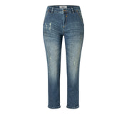 Jeans Montana Slim Fit - D613 green destroyed wash - Blau