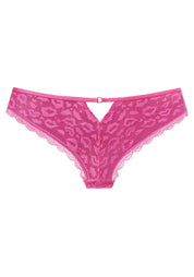 String mit Spitze - 776-pink - Pink