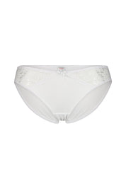 Slip mit Spitzen-Details - 4224-white - Weiß