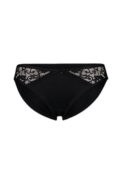 Slip mit Spitzen-Details - 4215-black - Schwarz