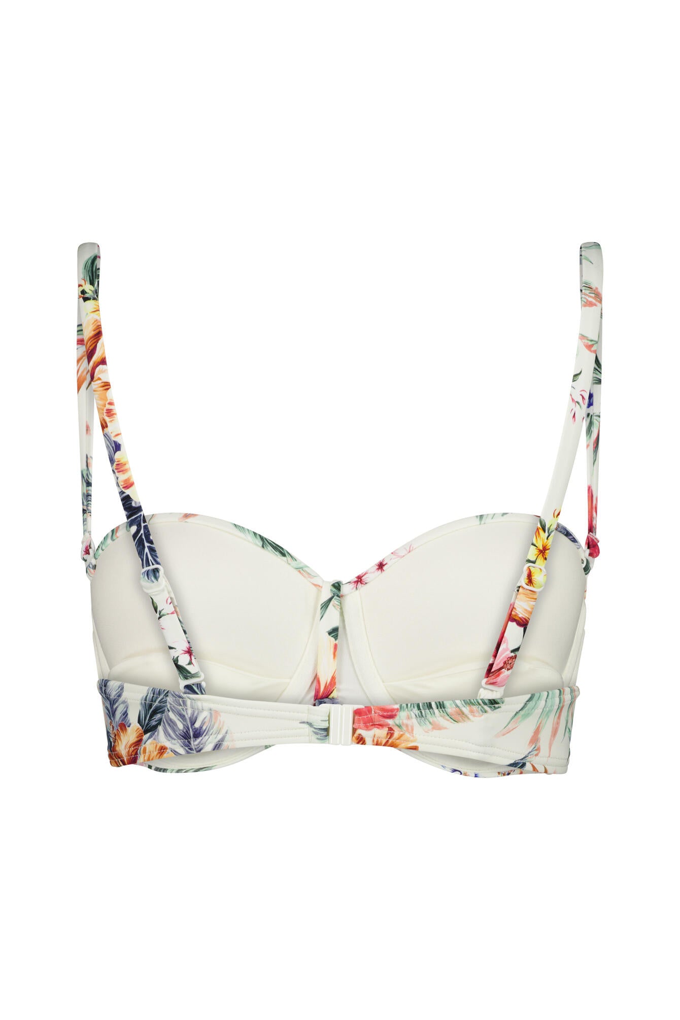 Bikini-Top floral mit Bügel - 9079-creme print - Creme