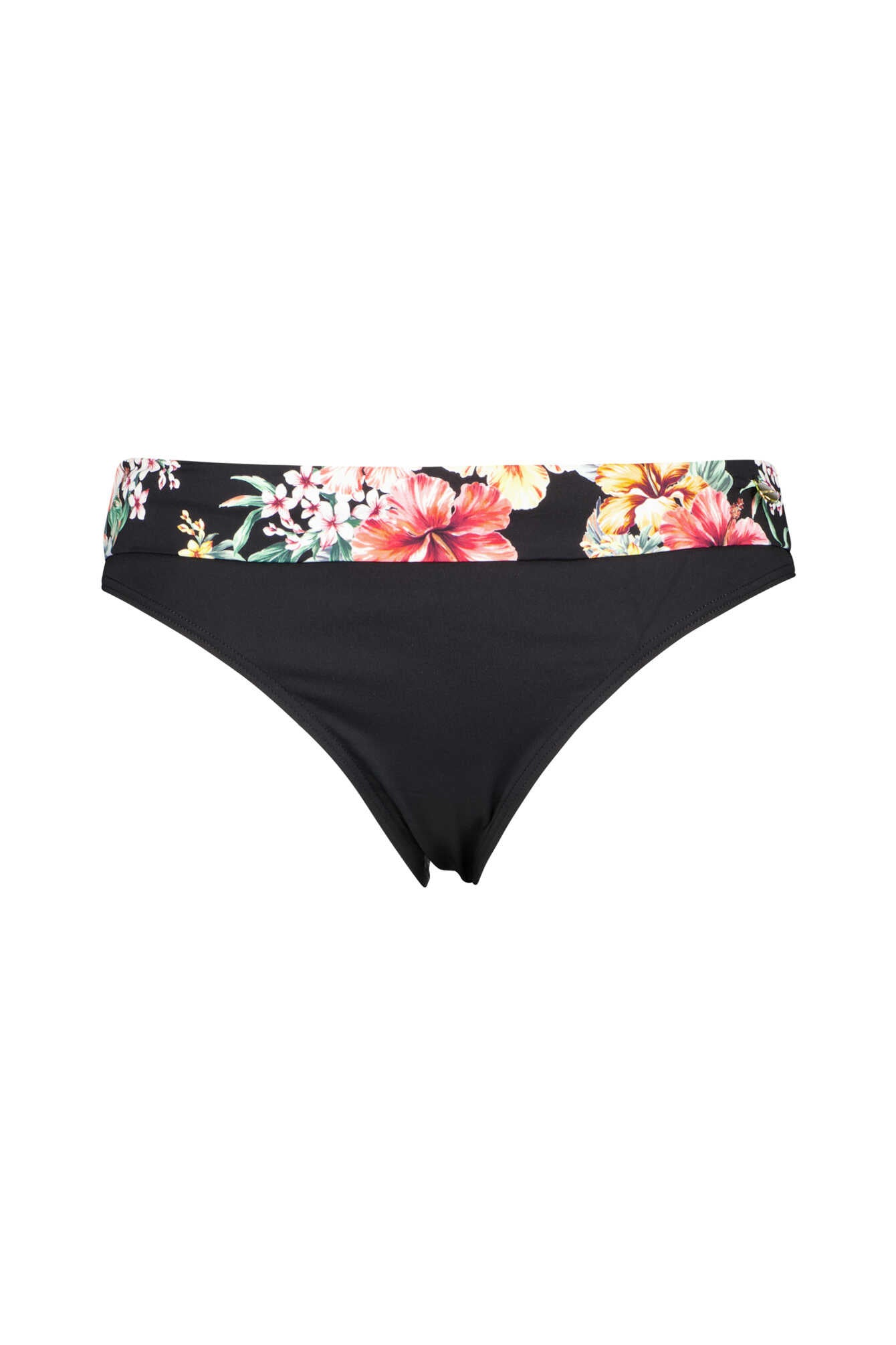 Bikini-Slip floral - 863-black print - Schwarz