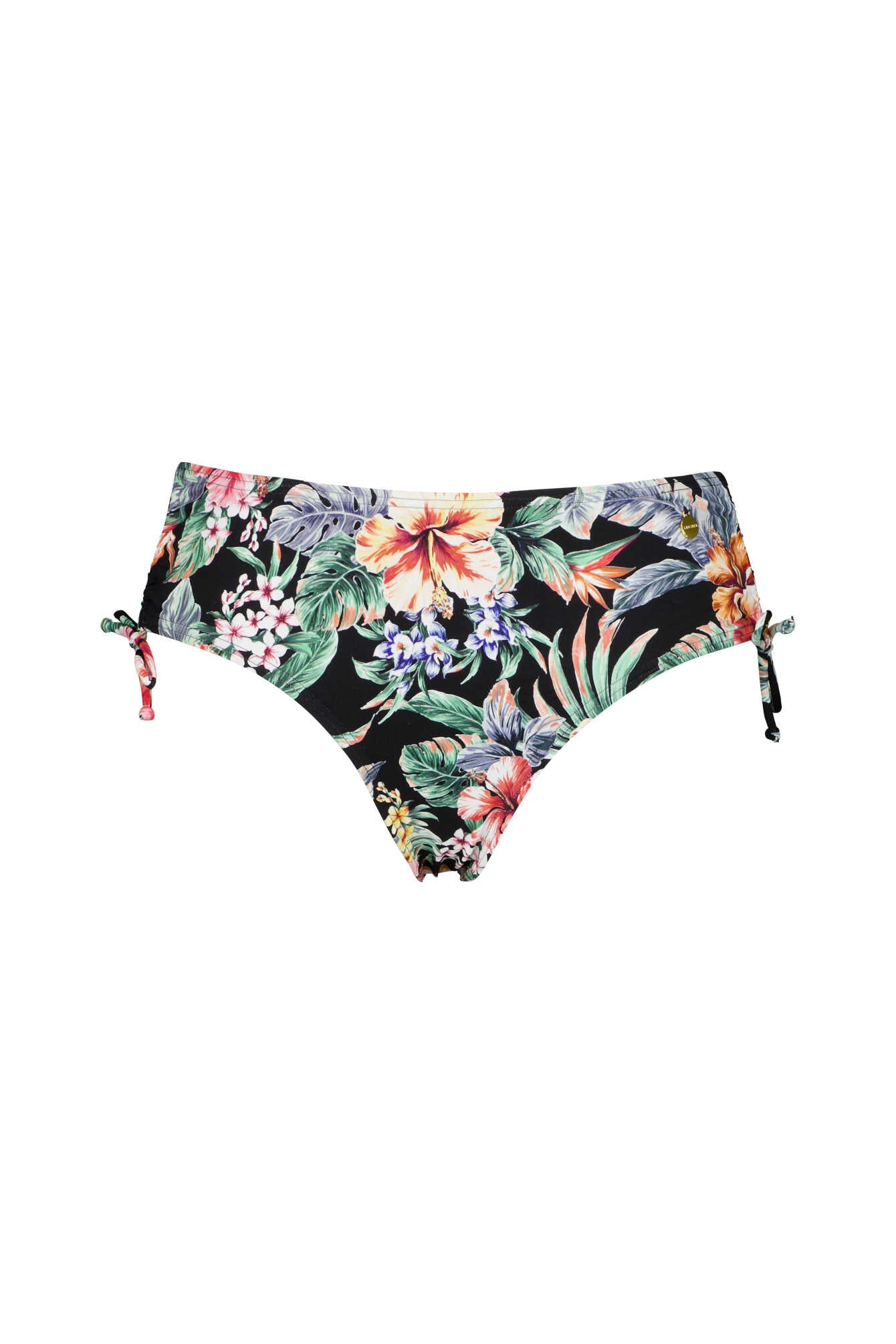 Bikini-Slip floral - 863-black print - Schwarz