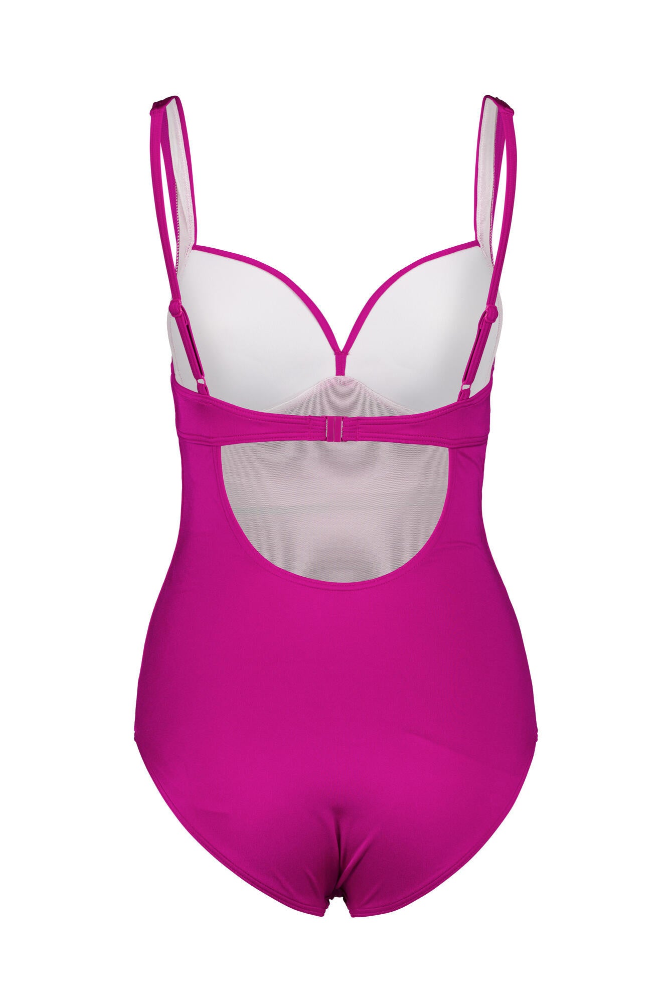 Badeanzug mit Raffung - 6777-magenta - Violett
