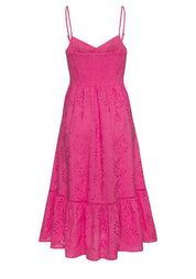 Sommerkleid Midi aus Lochspitze - 776-pink - Pink