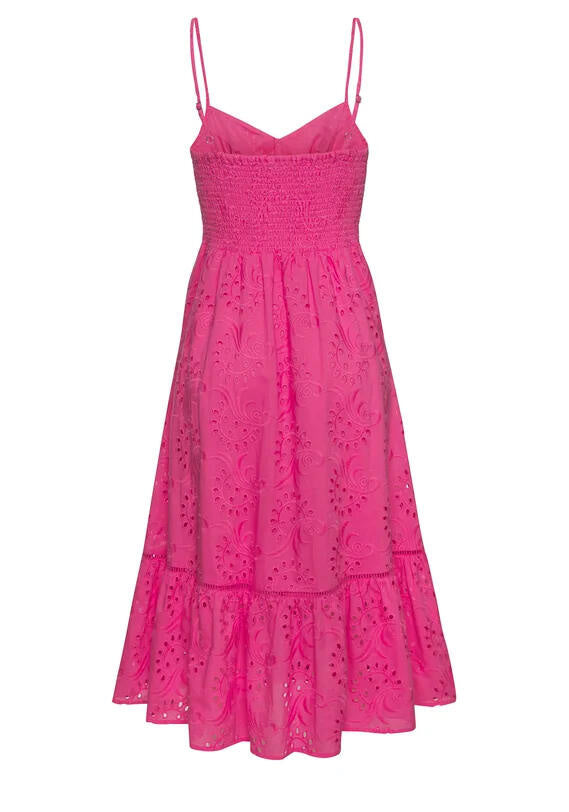 Sommerkleid Midi aus Lochspitze - 776-pink - Pink