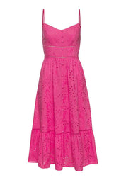 Sommerkleid Midi aus Lochspitze - 776-pink - Pink