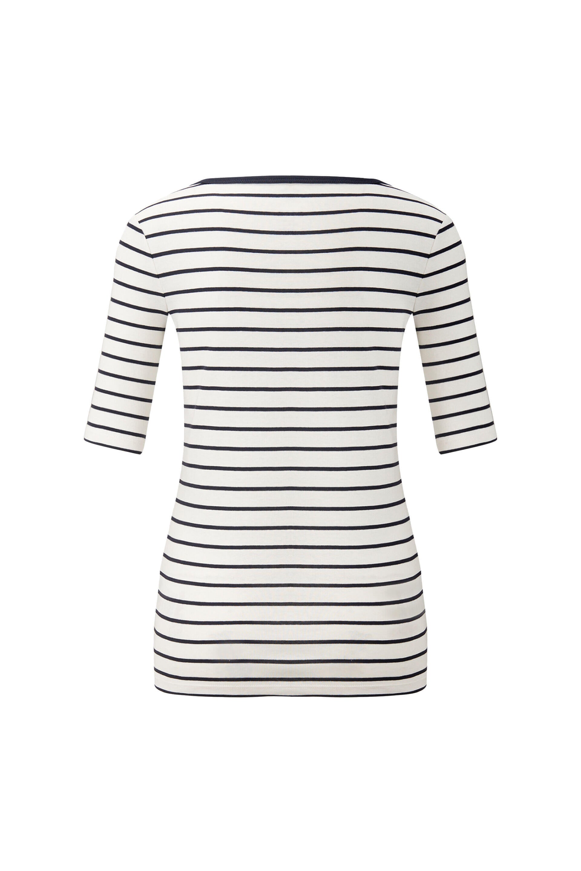 Gestreiftes T-Shirt aus Baumwolle - S75 - Blau | Weiß