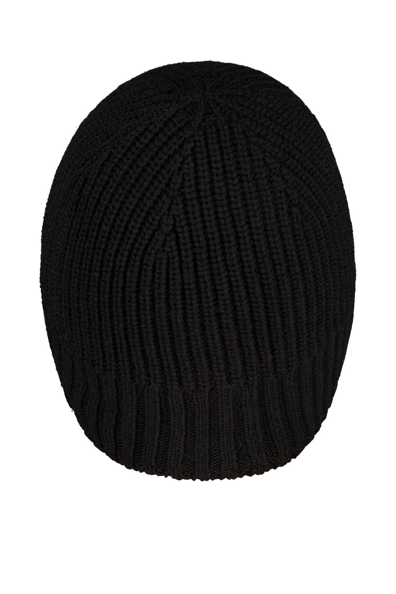 Strickmütze aus Wollmix - 026 - Schwarz