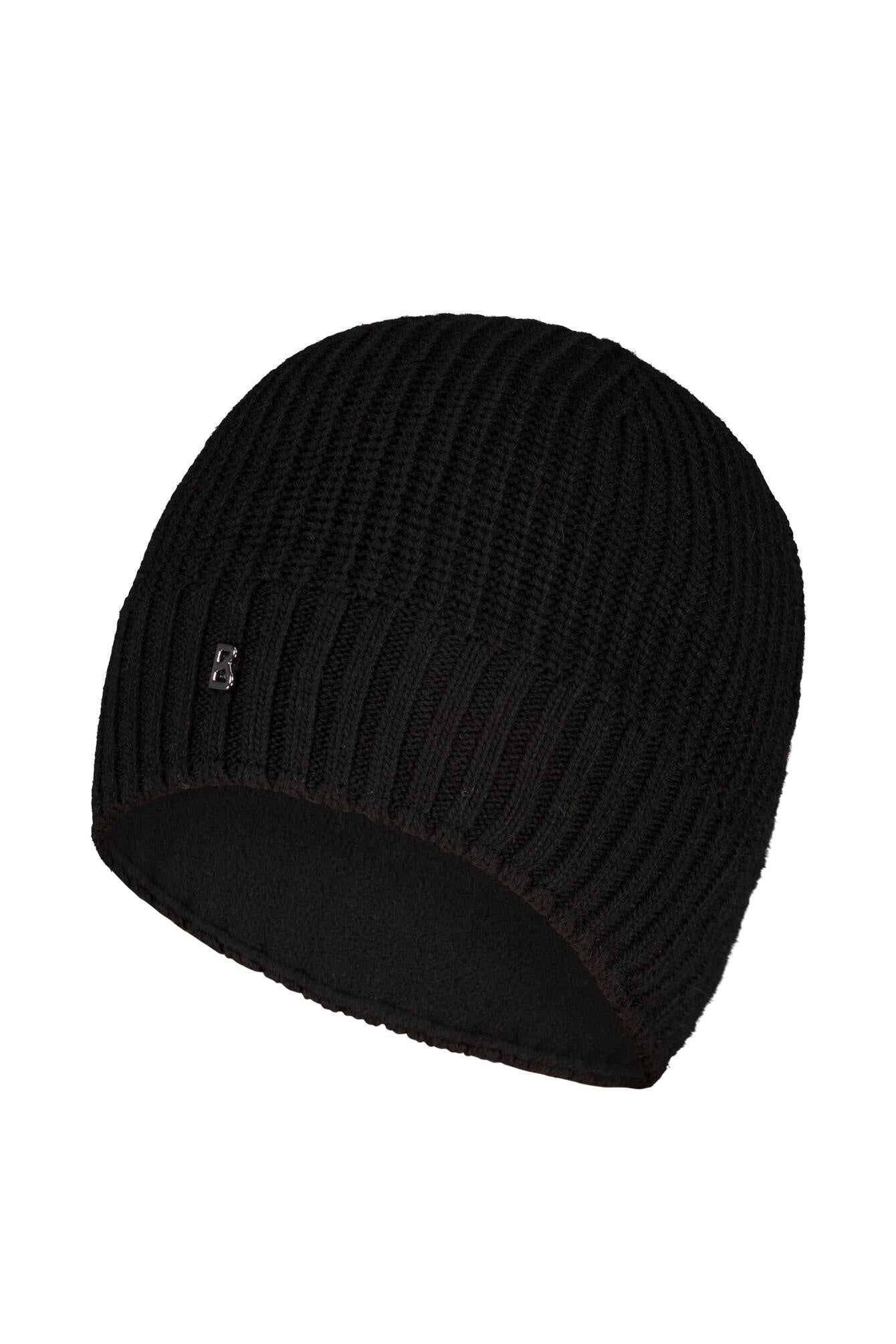 Strickmütze aus Wollmix - 026 - Schwarz