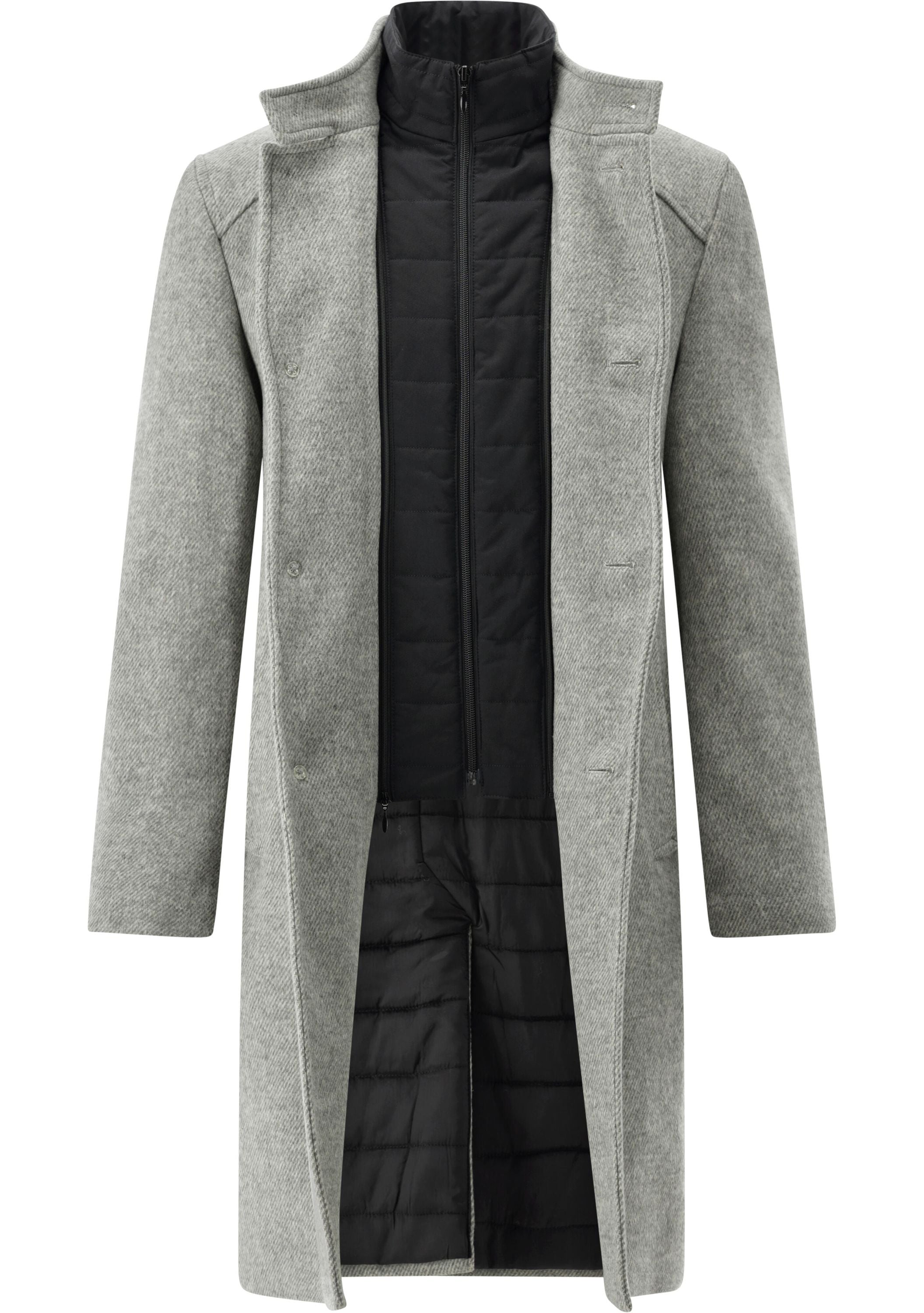 Mantel MATS mit Stehkragen - 81 - Grau
