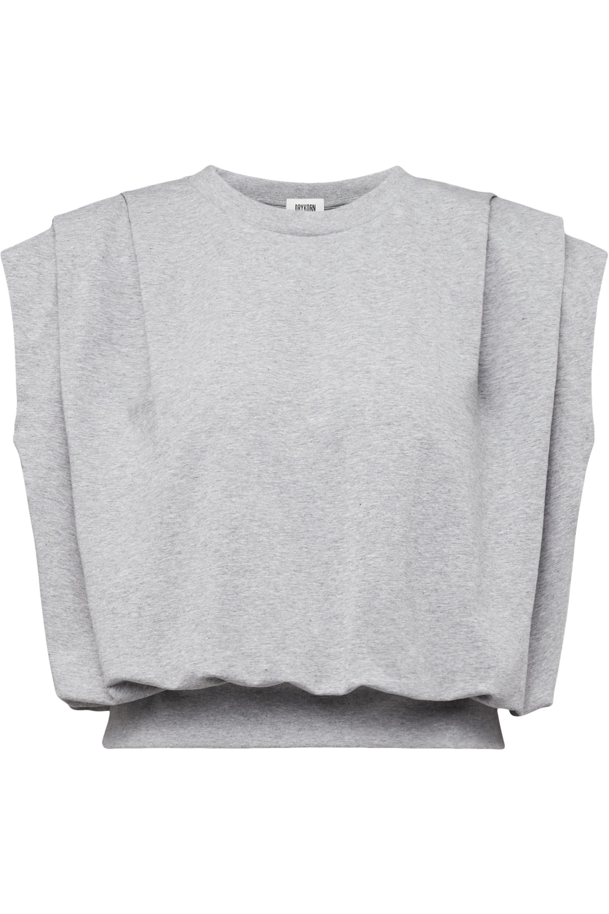 Shirt CALLUNA ärmellos aus Baumwolle - 6501 - Grau