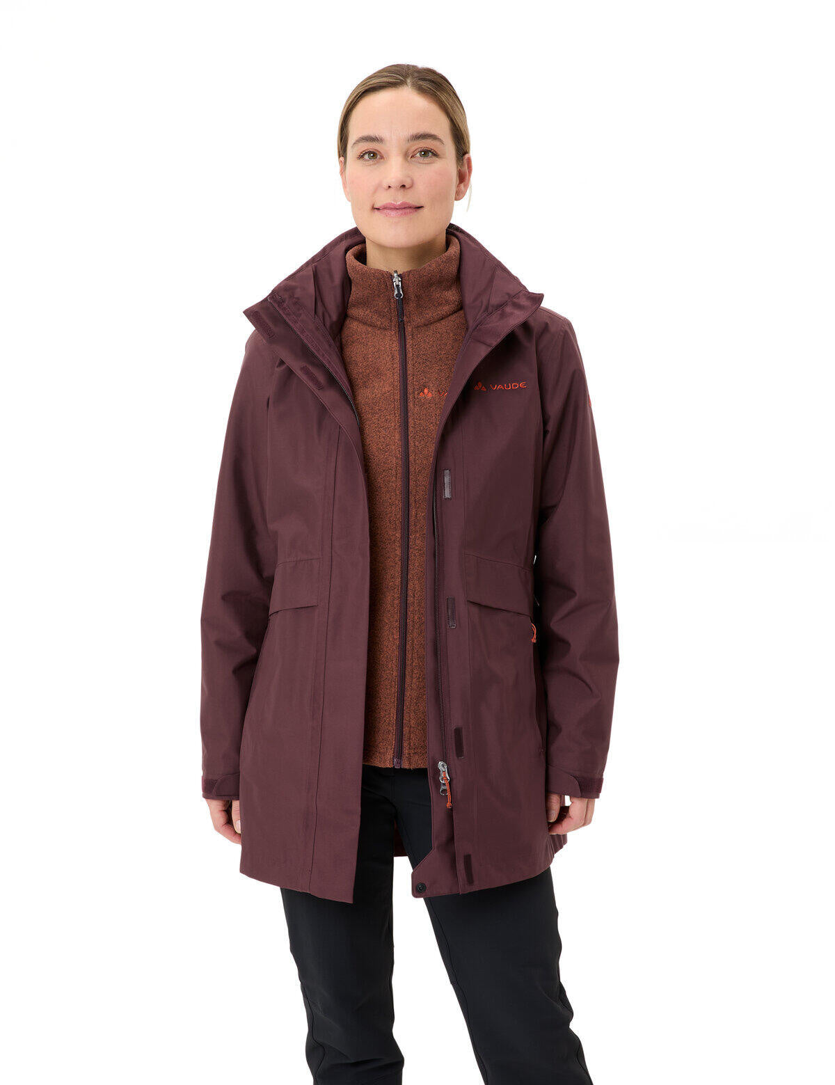 Parka IDRIS 3in1 IV mit Kapuze - 318-dark oak - Rot