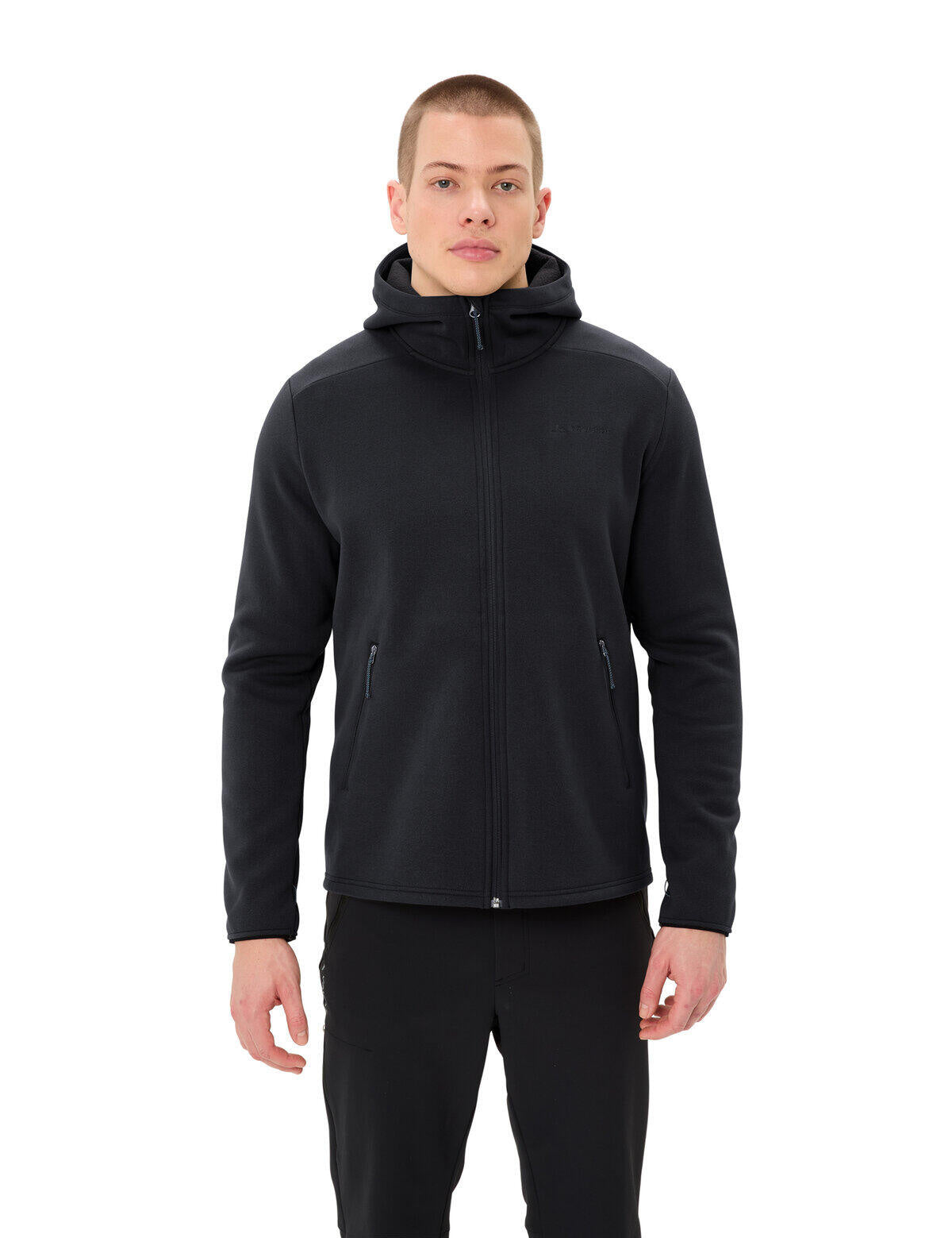Fleecejacke IDRIS mit Kapuze - 010-black - Schwarz