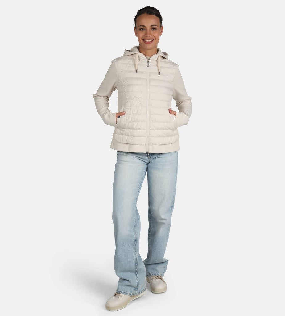 Steppjacke mit abnehmbarer Kapuze - 0121 - Beige