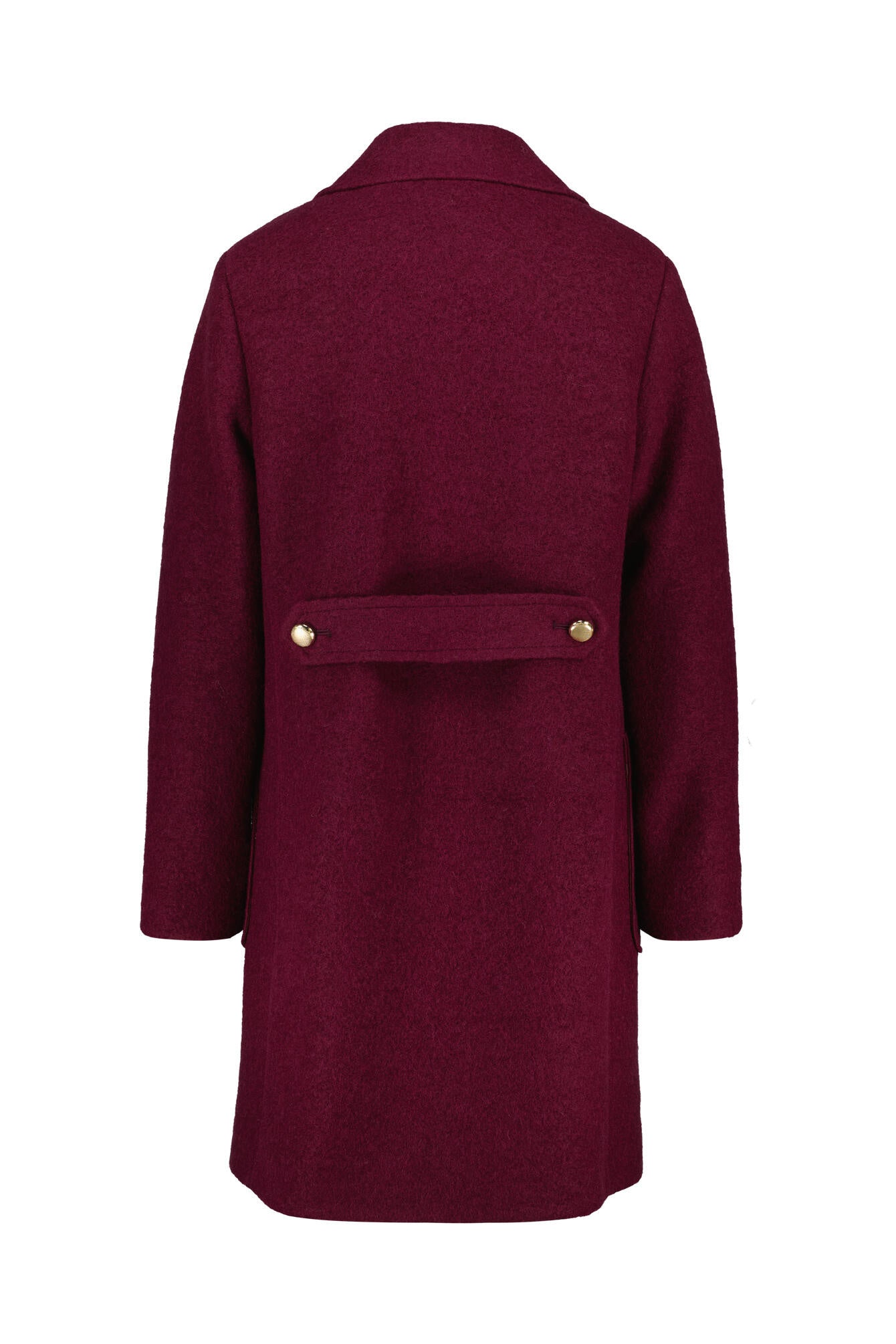 Wollmantel mit Reversekragen - 0641 - Rot