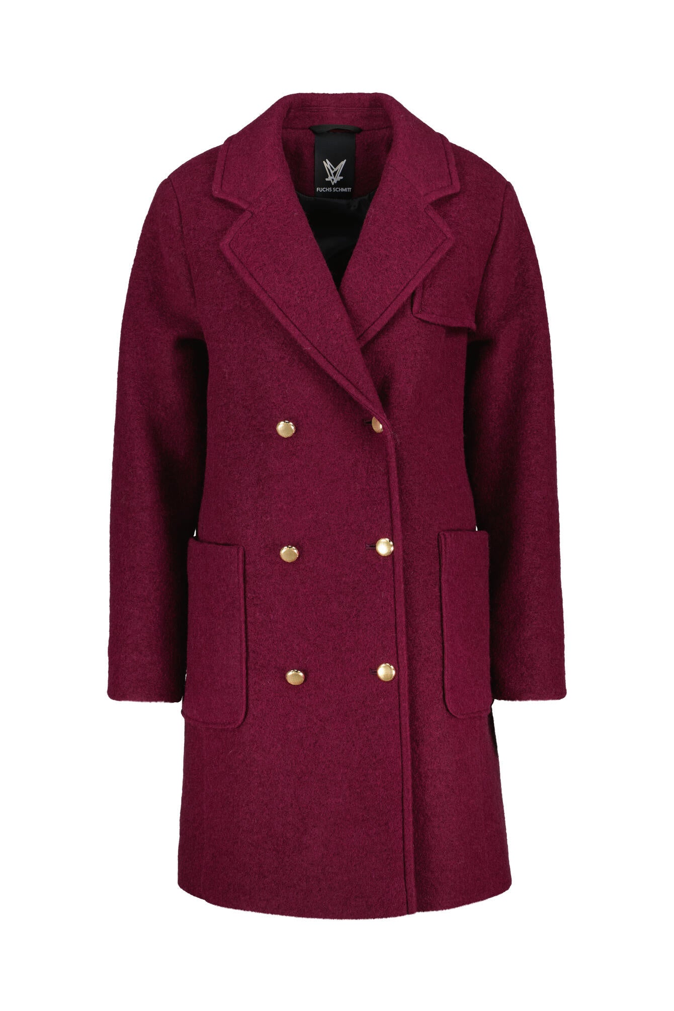 Wollmantel mit Reversekragen - 0641 - Rot