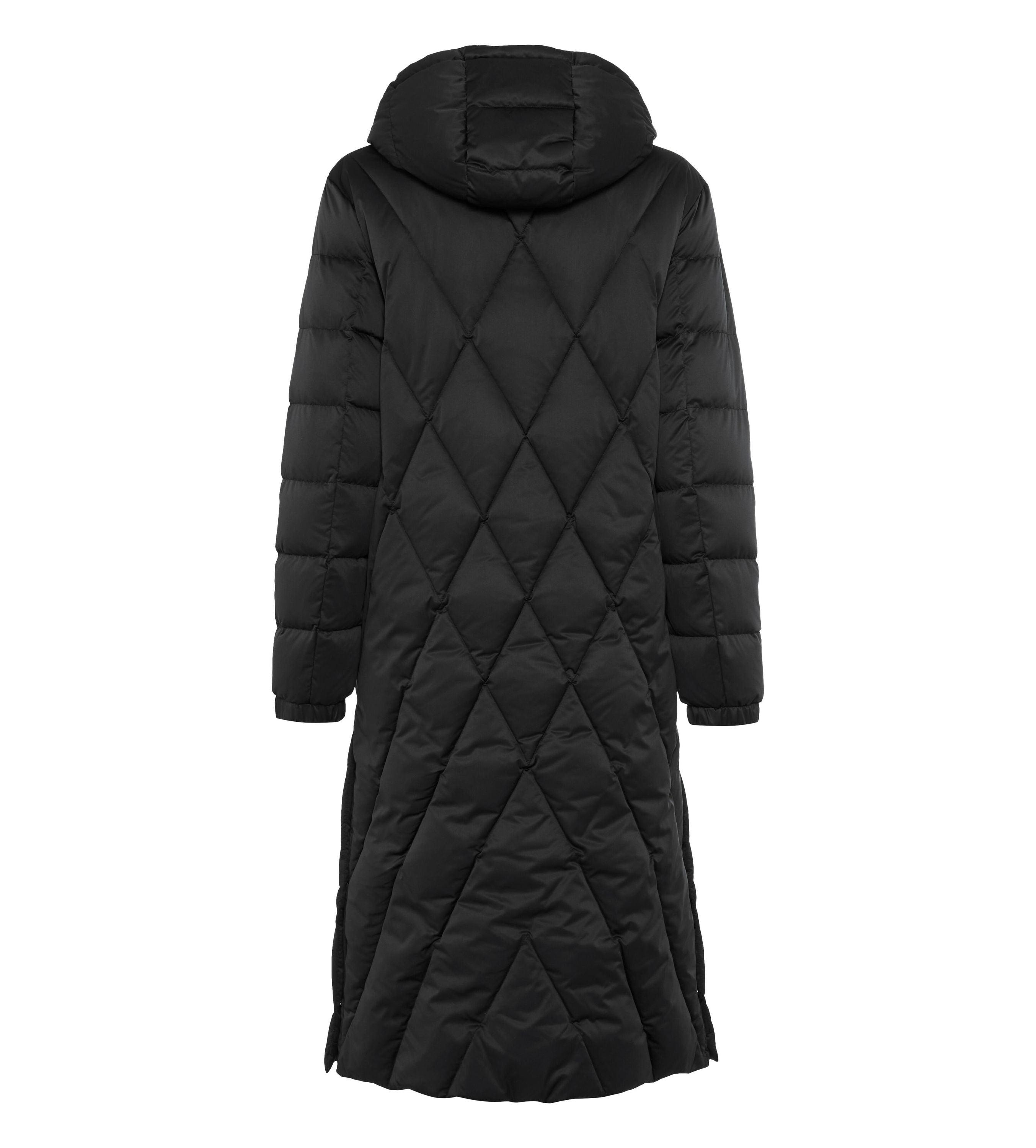 Daunenmantel mit Kapuze - 0100 - Schwarz