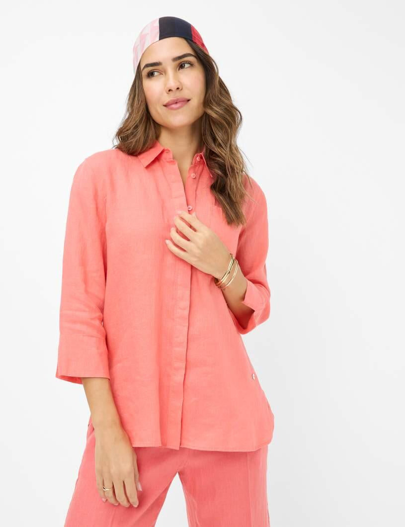 Leinenbluse VICKI - 45-watermelon - Rot