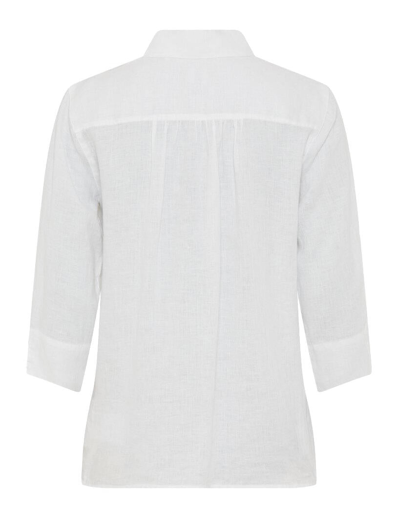 Leinenbluse VICKI - 99-white - Weiß