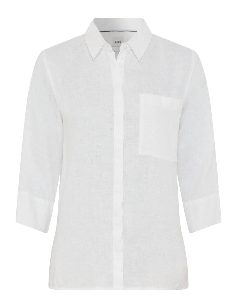 Leinenbluse VICKI - 99-white - Weiß