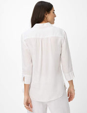 Leinenbluse VICKI - 99-white - Weiß