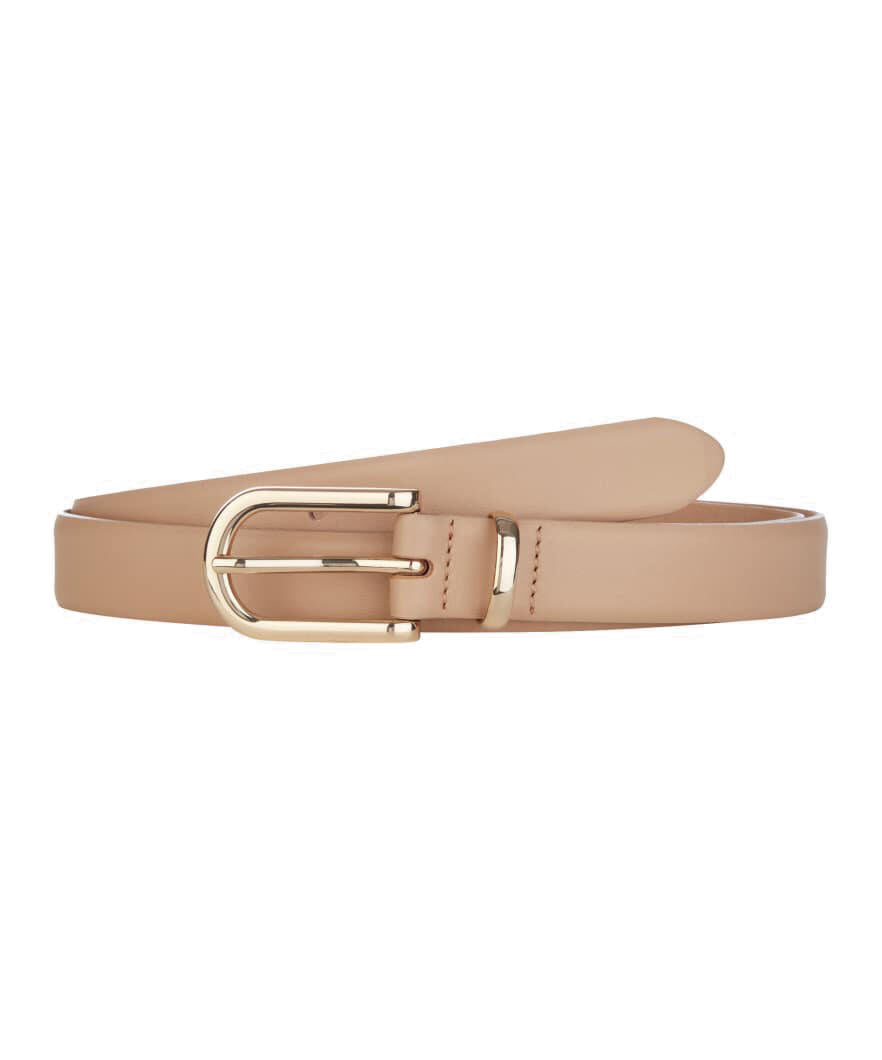 Ledergürtel - 54-ALMOND - Braun