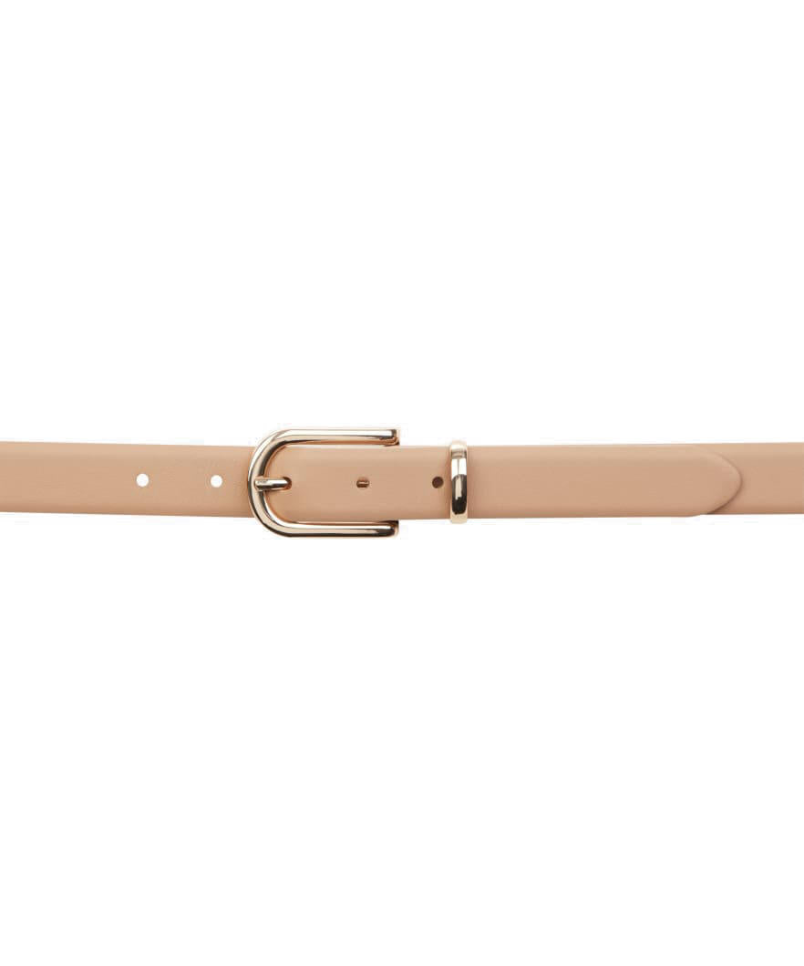 Gürtel aus Leder - 54-ALMOND - Braun