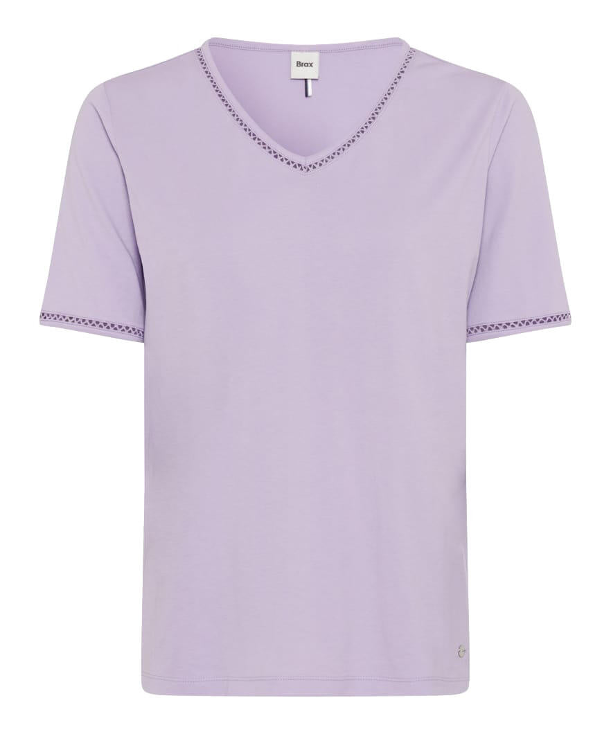 T-Shirt aus Baumwolle - 87-lavender - Violett