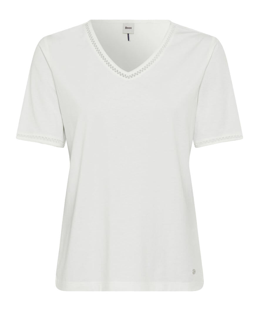 T-Shirt CLARINA aus Baumwolle - 98-offwhite - Weiß