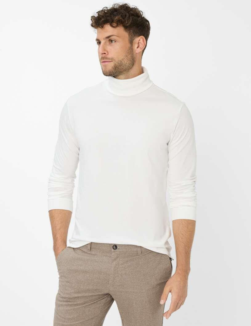 Langarmshirt BENNO aus Baumwolle - 98-offwhite - Weiß