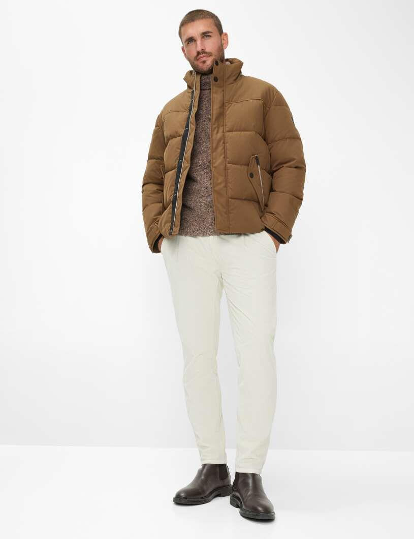 Steppjacke MARIO mit Stehkragen - 52-nougat - Braun