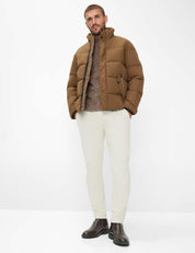 Steppjacke MARIO mit Stehkragen - 52-nougat - Braun