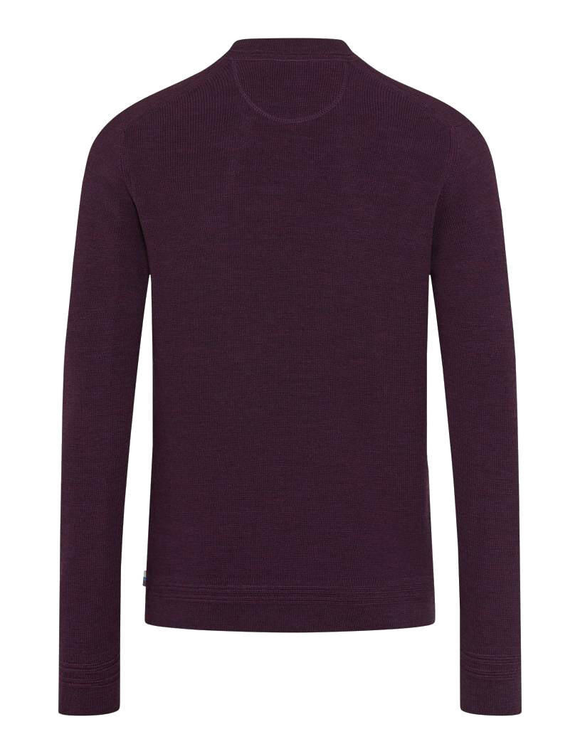 Strickpullover ROY aus Baumwollmix - 88-blackberry - Violett