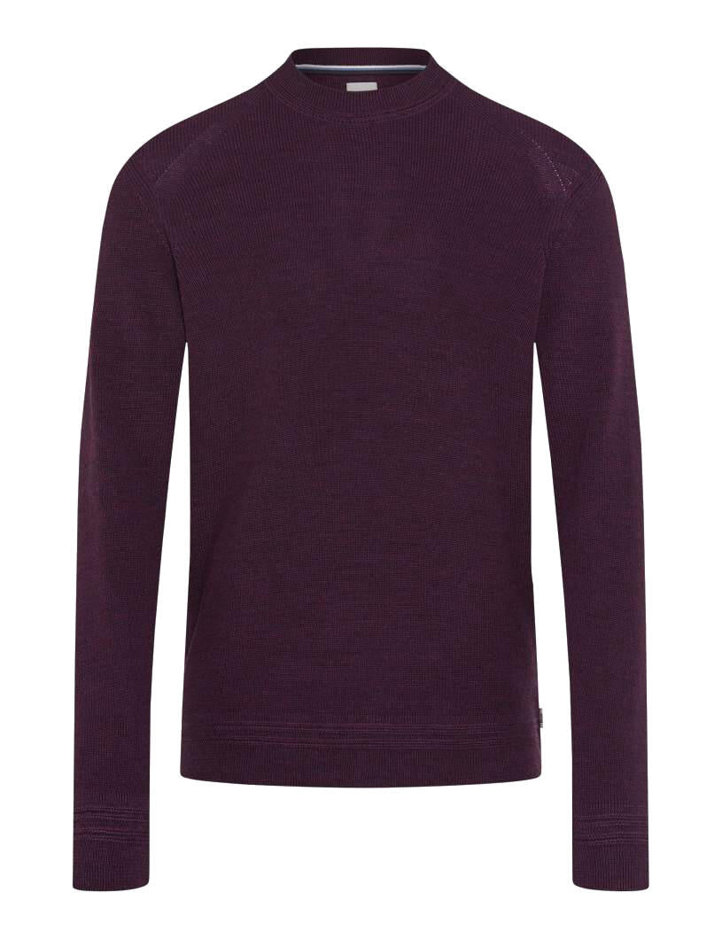 Strickpullover ROY aus Baumwollmix - 88-blackberry - Violett